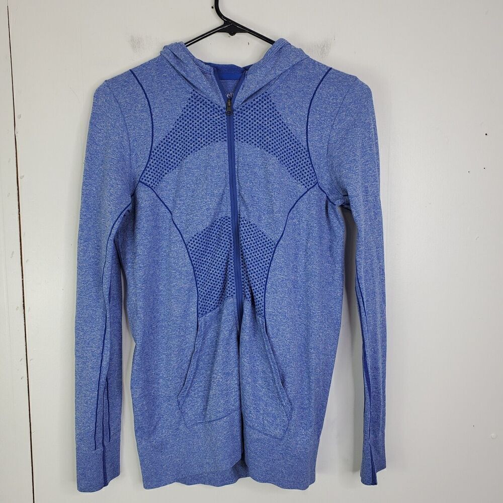 Zella Lightweight Jacket Womens S Full Zip Hooded Fitted Blue Running Athleisure